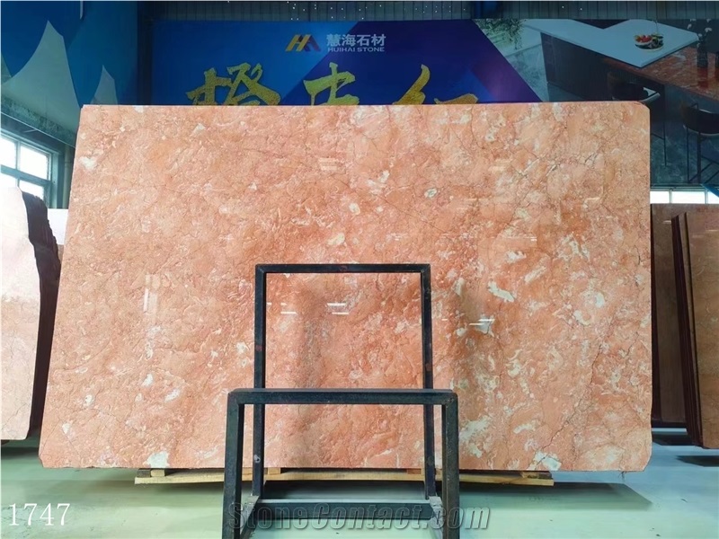 Tea Rose Marble Slabs Filipina Orange Peel Red Stone Tile