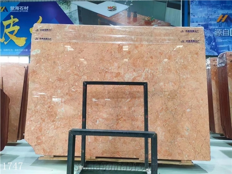 Tea Rose Marble Slabs Filipina Orange Peel Red Stone Tile