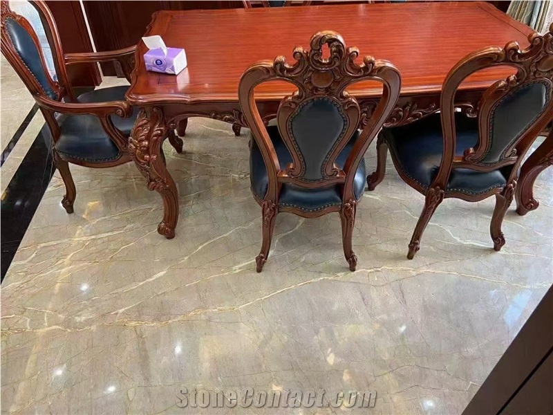 Turkey Picasso Gold Marble Slabs Wall Floor Use