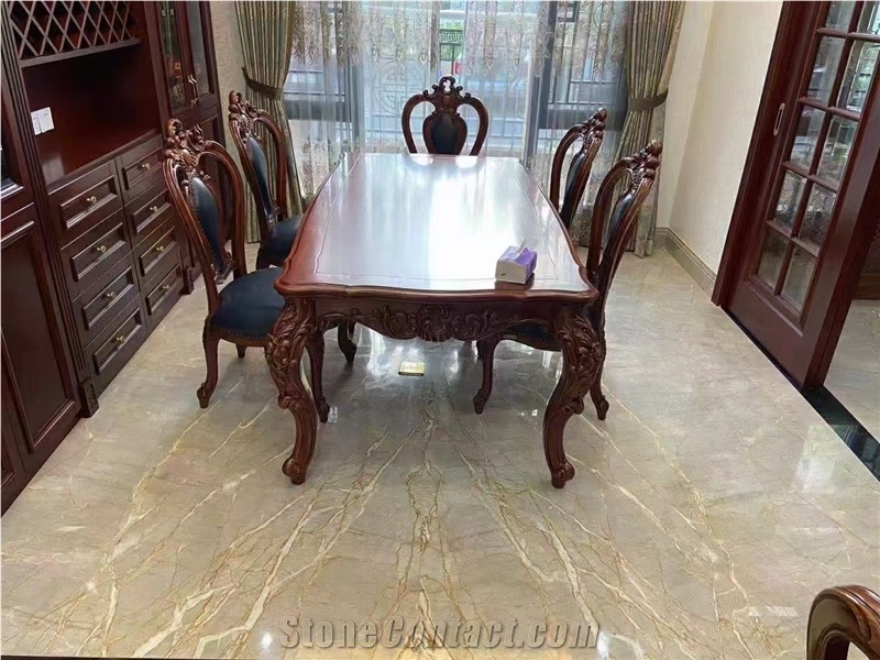 Turkey Picasso Gold Marble Slabs Wall Floor Use