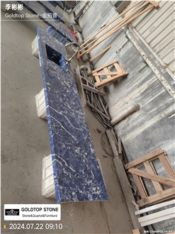 High Qyality 6034 Thunder Blue Kitchen Bar Tops