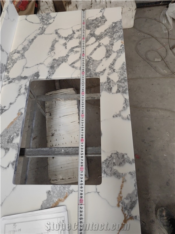 Honed 5091 Calacatta Paonazzo Artificial Stone Countertop
