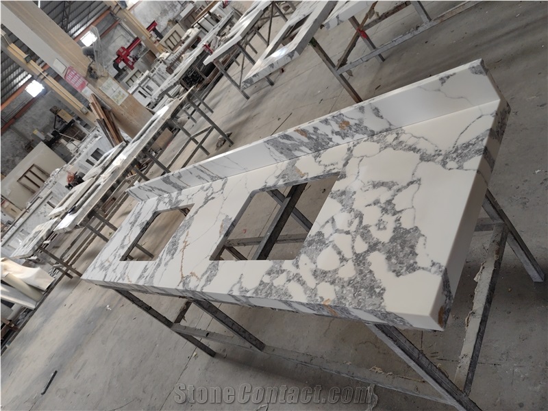 Honed 5091 Calacatta Paonazzo Artificial Stone Countertop