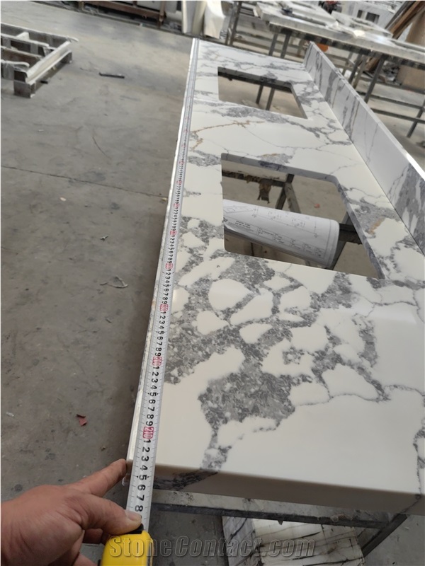 Honed 5091 Calacatta Paonazzo Artificial Stone Countertop
