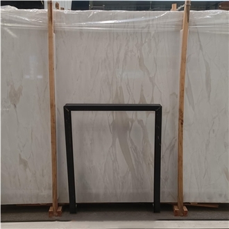 European Style White Fantasy Cary Ice Marble Slabs
