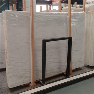 European Style White Fantasy Cary Ice Marble Slabs