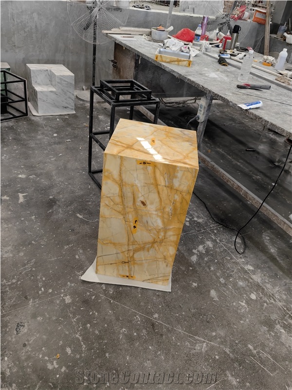 Giallo Siena Marble Italy Golden Natural Stone Slab Tiles