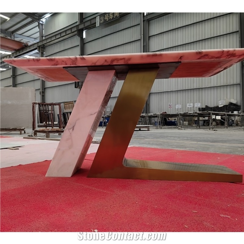 GOLDTOP Calacatta White Marble Square Table Tops For Hotel