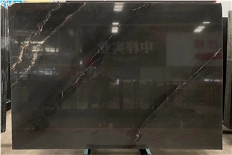 Goldtop Natural Black Gold Diamond Quartzite Tiles Slab