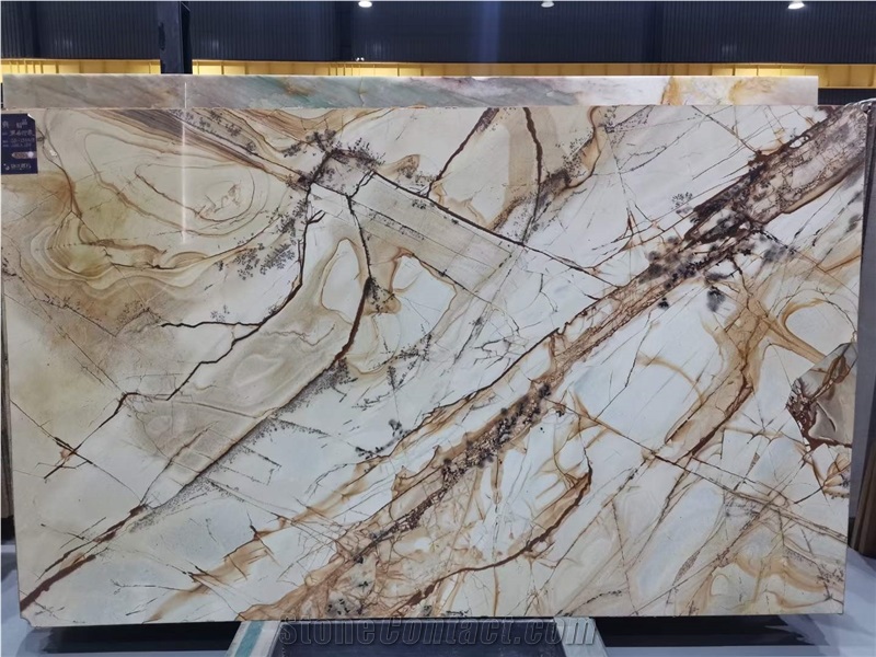 Goldtop New Natural Roma Imperial Quartzite Tiles Slab