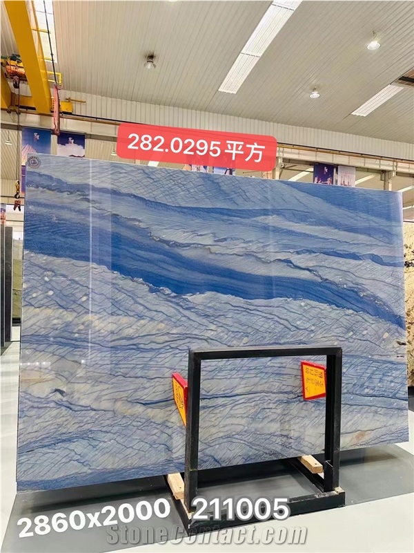 Goldtop New Quarry Natural Azul Blue Quartzite Tiles Slab