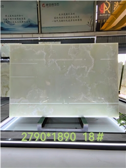 Goldtop New Quarry Natural Light Green Onyx Tiles Slab
