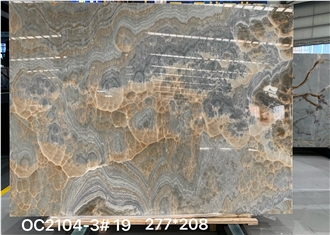 Goldtop New Quarry Natural Snow Black Onyx Tiles Slab