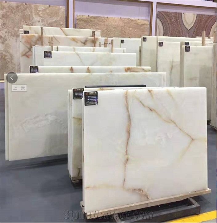 Goldtop New Quarry Natural White Onyx Tile Slabs