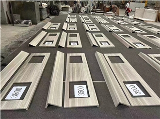 GOLDTOP OED/OEM China White Wood Marble Kitchen Countertops