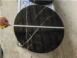 Goldtop OEM Black Marquina Round Table Tops