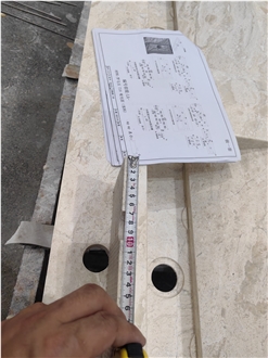 GOLDTOP OEM Natural Cappucino Marble Double Sink Bathroom Countertops