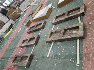 GOLDTOP OEM Natural Turkey Grey Marble Countertops