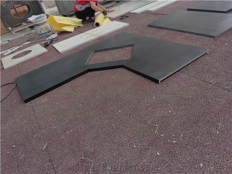 GOLDTOP OEM/ODM Black Volcano Granite Commercial Counters