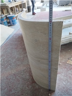 GOLDTOP OEM/ODM Italy Ivory White Travertine Curved Wall Tiles
