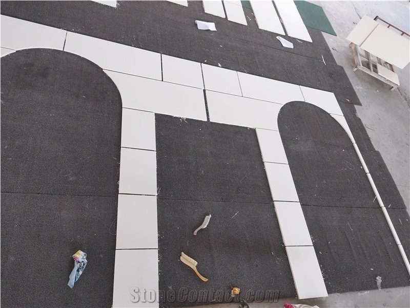 GOLDTOP White Limestone Slabs For Apartment Floor