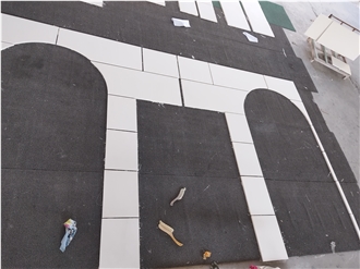 GOLDTOP White Limestone Slabs For Apartment Floor GOLDTOP White Limestone Slabs For Apartment Floor