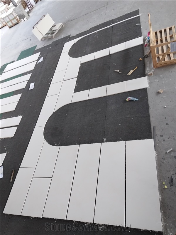 GOLDTOP White Limestone Slabs For Apartment Floor
