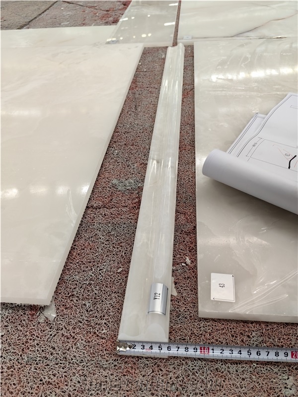 GOLDTOP White Onyx Natural Stone Tiles For Interior