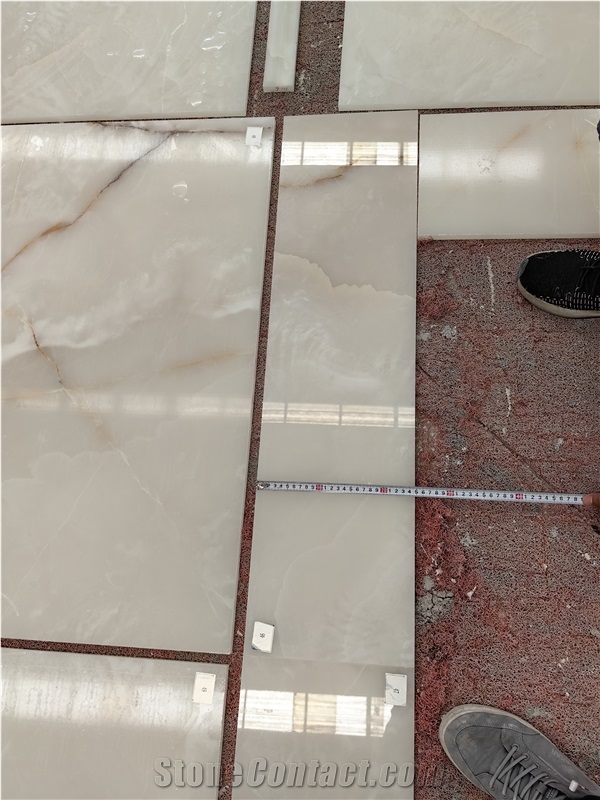 GOLDTOP White Onyx Natural Stone Tiles For Interior