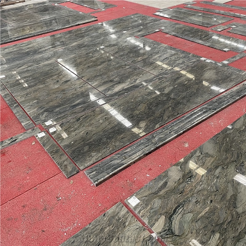 Lobby Brazil Blue Fusion Quartzite  Floor Tile