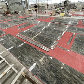 Lobby Brazil Blue Fusion Quartzite  Floor Tile