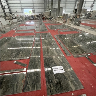 Lobby Brazil Blue Fusion Quartzite  Floor Tile