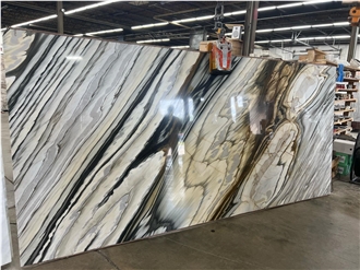 Luxury Unique Rough Edge Calacatta Oyster Marble Slabs