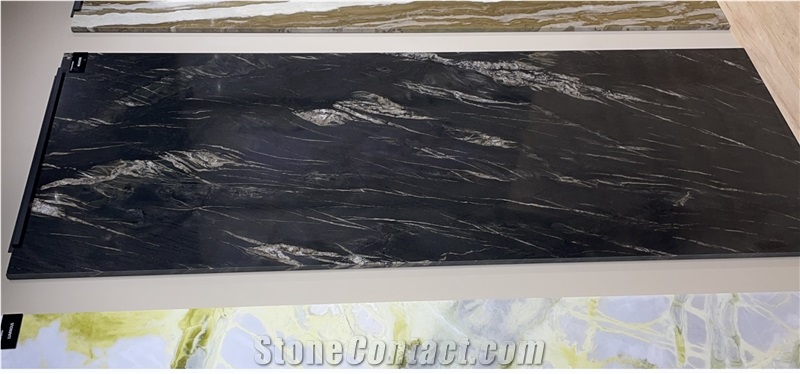 Macondo Black Quartzite Slabs, Tiles
