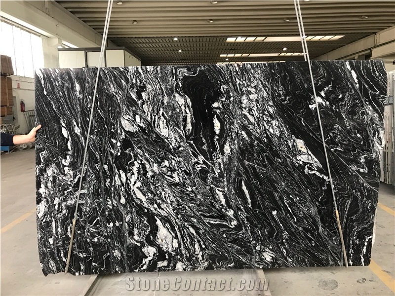 Macondo Black Quartzite Slabs, Tiles