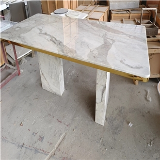 Akmonia Silver Marble Dining Table For Living Room