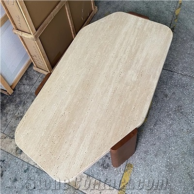 Allotype Travertine Coffee Table