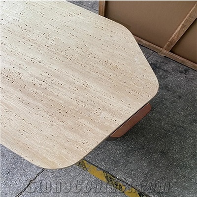 Allotype Travertine Coffee Table