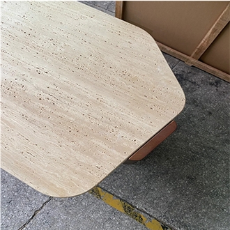 Allotype Travertine Coffee Table
