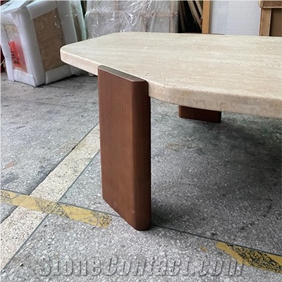 Allotype Travertine Coffee Table