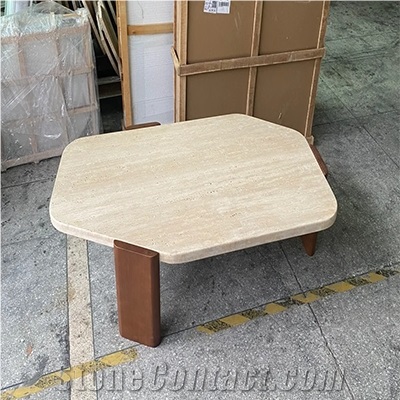 Allotype Travertine Coffee Table