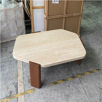 Allotype Travertine Coffee Table