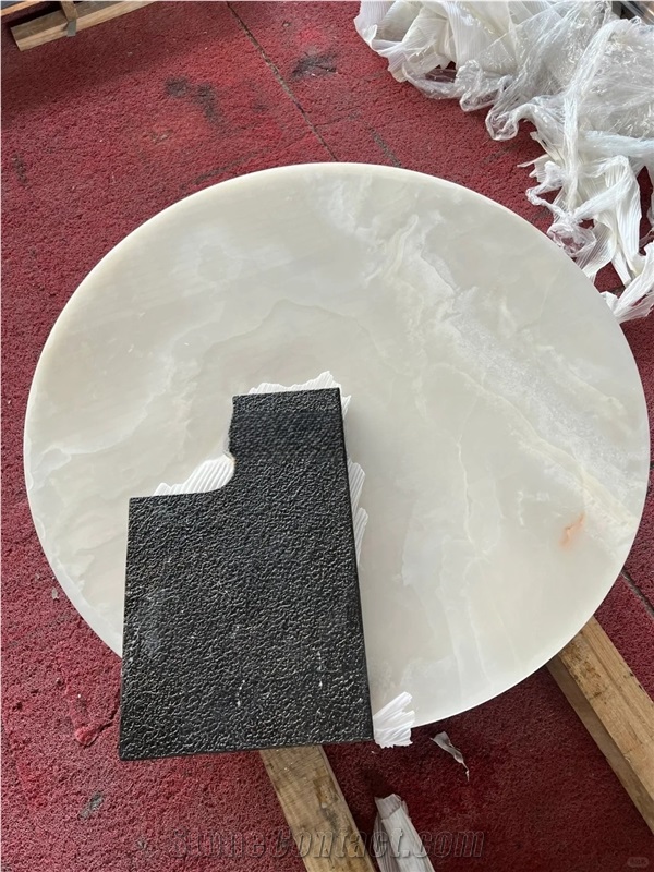 Custom White Onyx Stone Coffee Cafe Table Wholesale