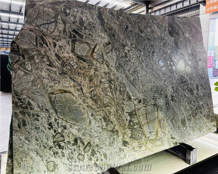 Green Peacock Marble Slabs
