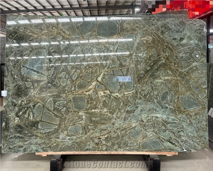 Green Peacock Marble Slabs