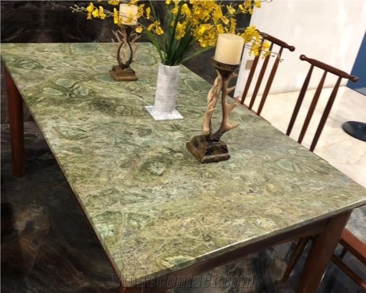 Green Peacock Marble Slabs