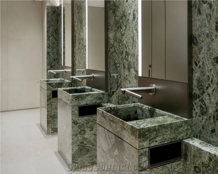 Green Peacock Marble Slabs