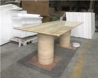 Medium Beige Travertine Custom Furnitures