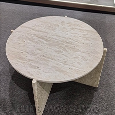 Modern Travertine Stone Coffee Table