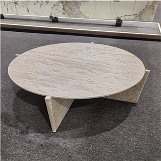 Modern Travertine Stone Coffee Table